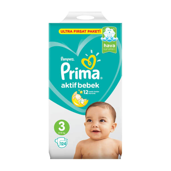 Prima 124 Детские подгузники Active Baby Midi 3 Размер 6-10 кг Упаковка ультравозможности