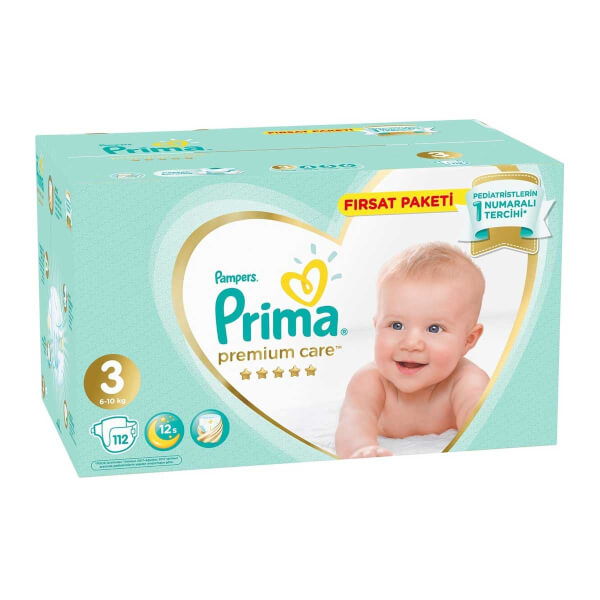 Prima Premium Care 112 Baby Diaper Midi 3 Size 6-10 Kg Opportunity Package