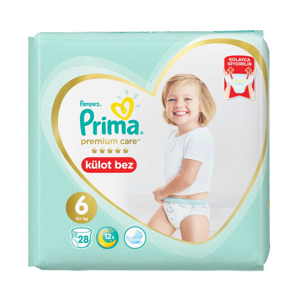 Prima Premium Care 28 трусиков Детские подгузники Extra Large 6 Размер 15+ кг