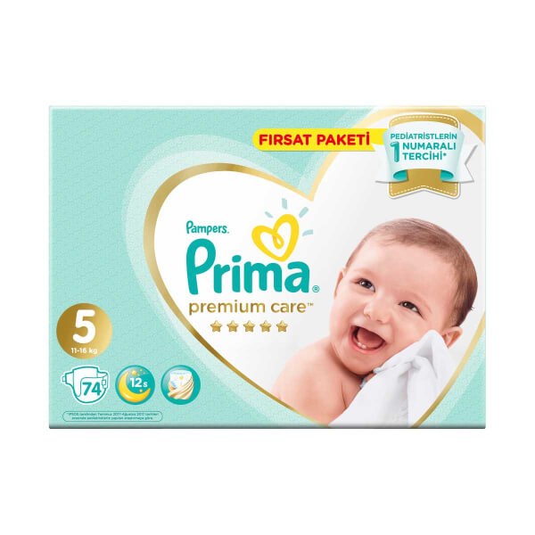 Prima Premium Care 74 Детские подгузники Junior 5 Размер 11-16 кг Возможность упаковки