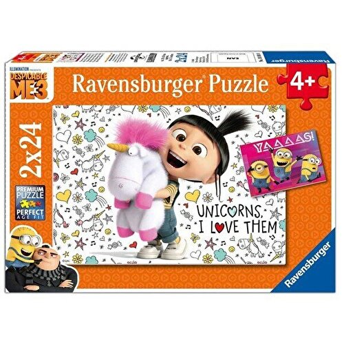 Ravensburger Puzzle 2x24 Parça Agnes ve Minions