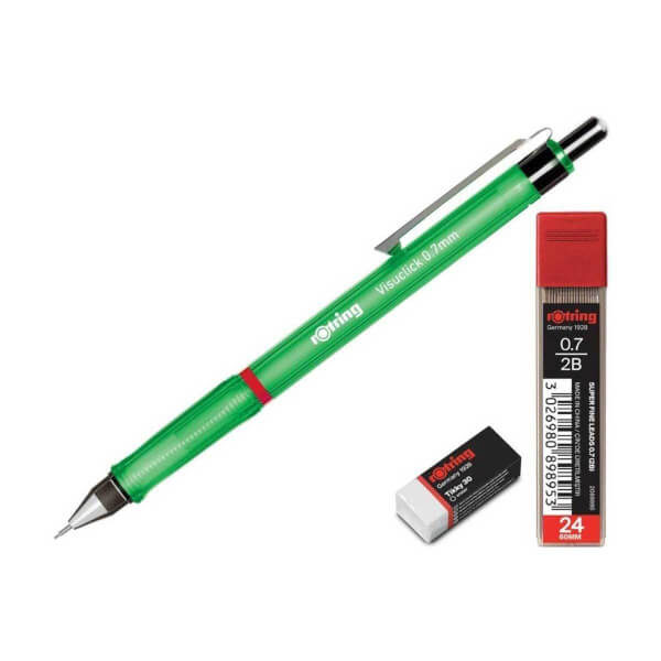 Rotring Visuclick Versatil Pen School Set 0.7 Green