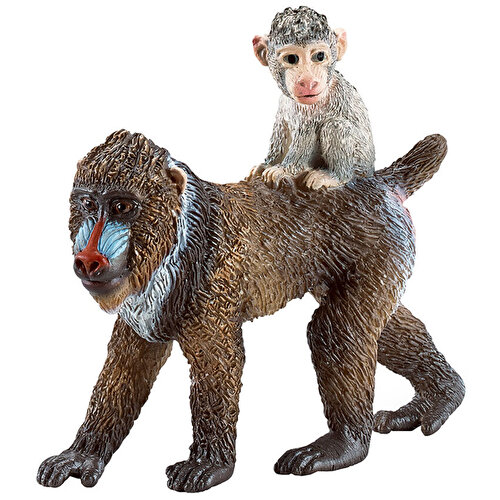 Schleich Самка мандрила и детеныш