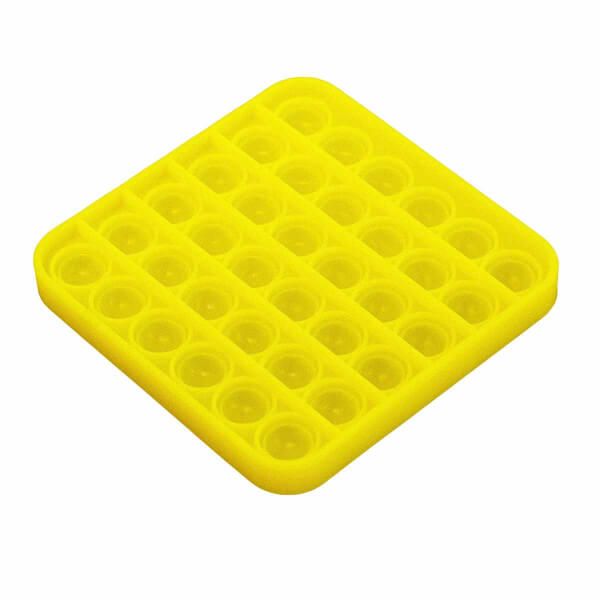 Сенсорная игрушка Push Pop Bubble Pop It Custom Pop Stress Square Yellow 0048