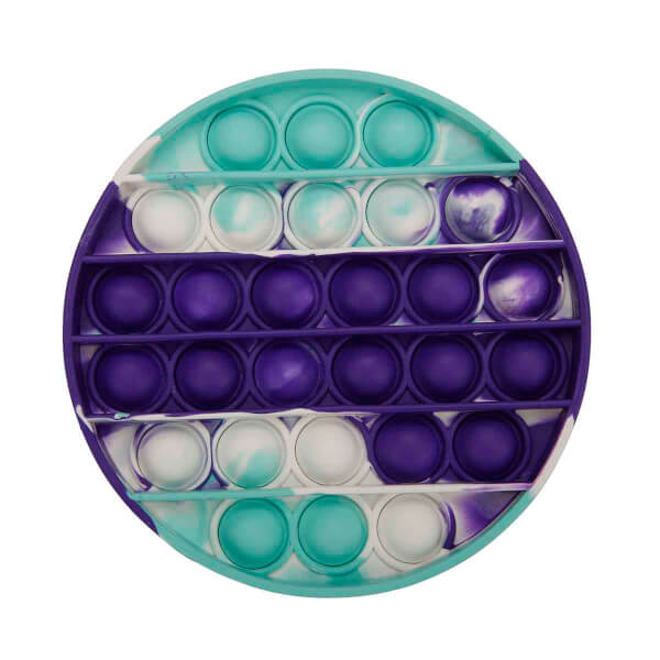 Сенсорная игрушка Push Pop Bubble Pop It Custom Pop Tie Dye Patterned - Purple - Green Round