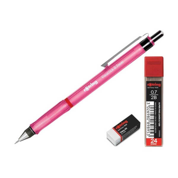 Школьный набор ручек Rotring Visuclick Versatil 0,7 розовый