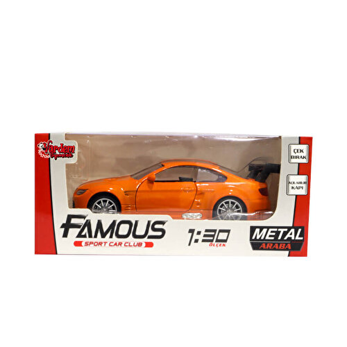 Спортивный автомобиль 1:30 масштаба Diecast Pull-Drop Orange Sports Car