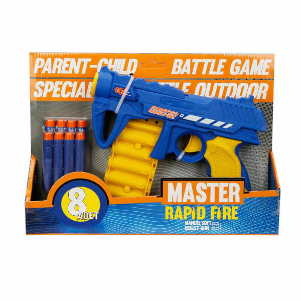 Стрелковый пистолет Master Rapid Fire Sponge Dart с 8 пулями