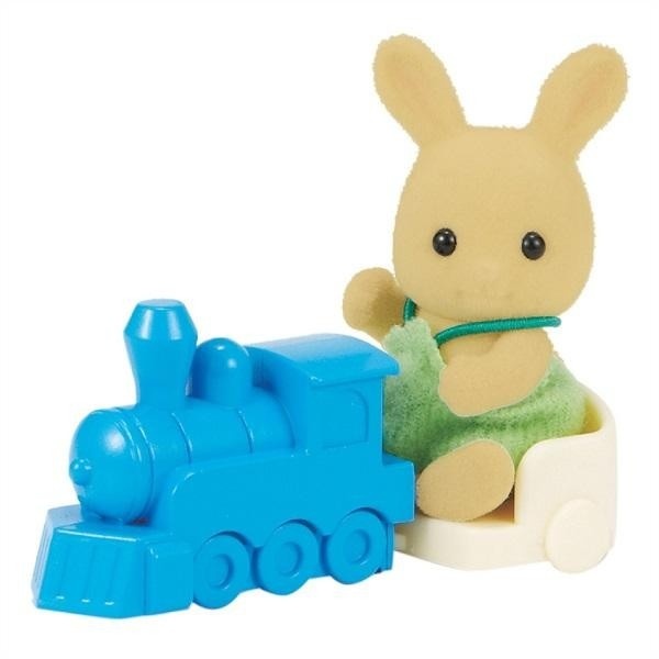 Sylvanian Families Детский кролик и поезд