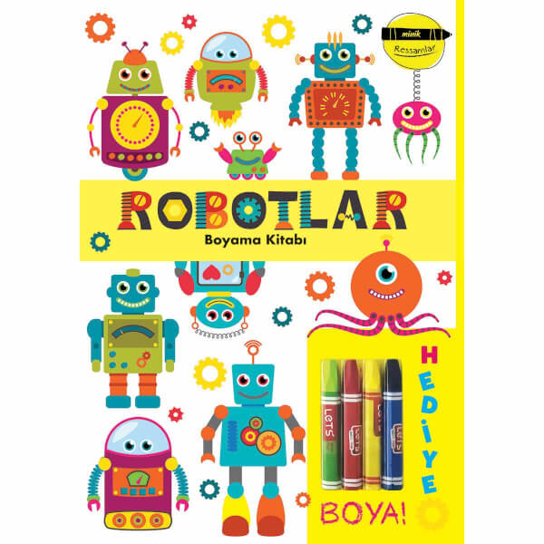 Tiny Painters Robots Colouring Book