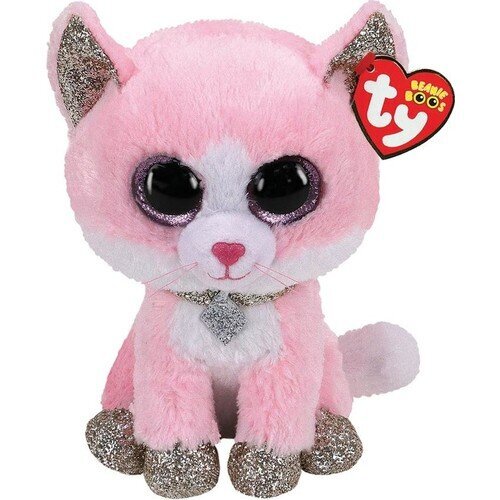 Ty Beanie Boo Фиона Розовая кошка 15 см.