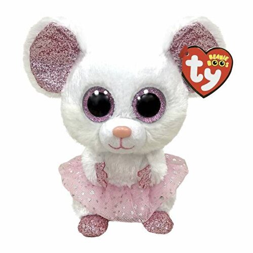 Ty Beanie Boo Nina Ballerina White Mouse 15 см.