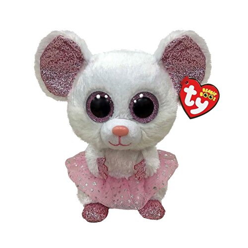 Ty Beanie Boo Nina Ballerina White Mouse 24 см.