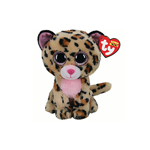 Ty Beanie Boos Livvie Pembe Leopard 15 см.