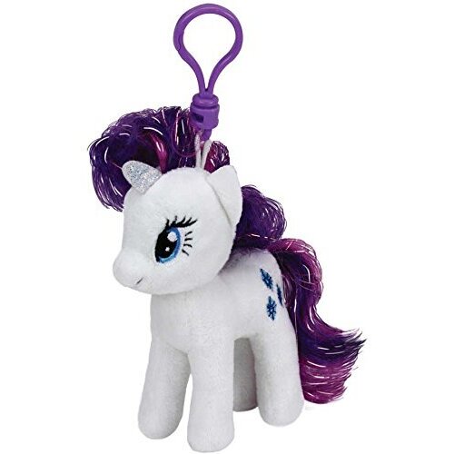 Ty My Little Pony Rarity Plush Keychain