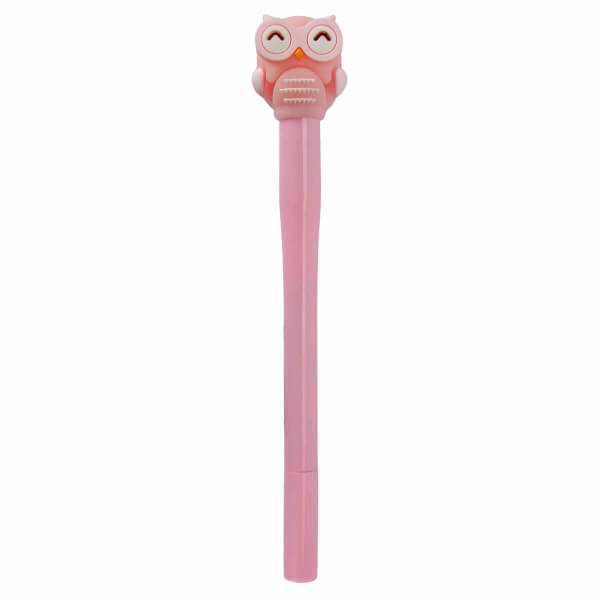 Unick Colour Illuminated Owl Gel Pen 4123 - Pink