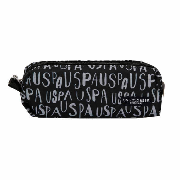 U.S. Polo Black Patterned Pencil Case PLKLK22116