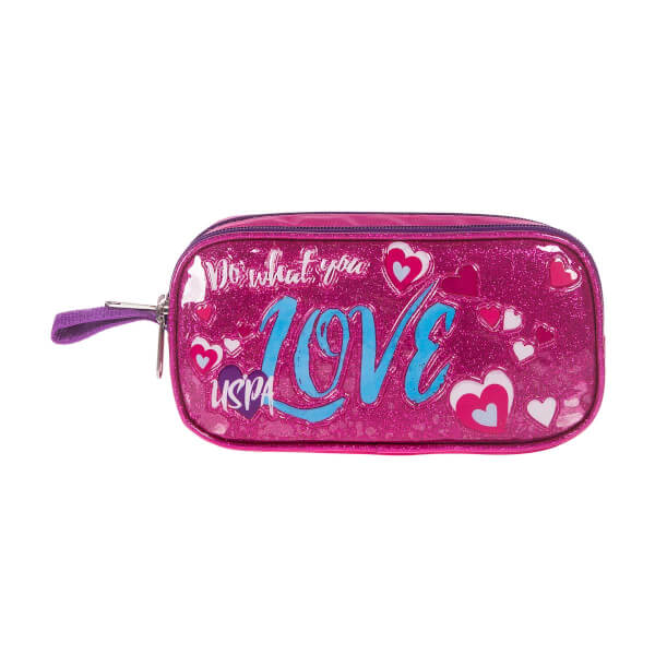 U.S. POLO Pencil Case Love Written Pink 20171