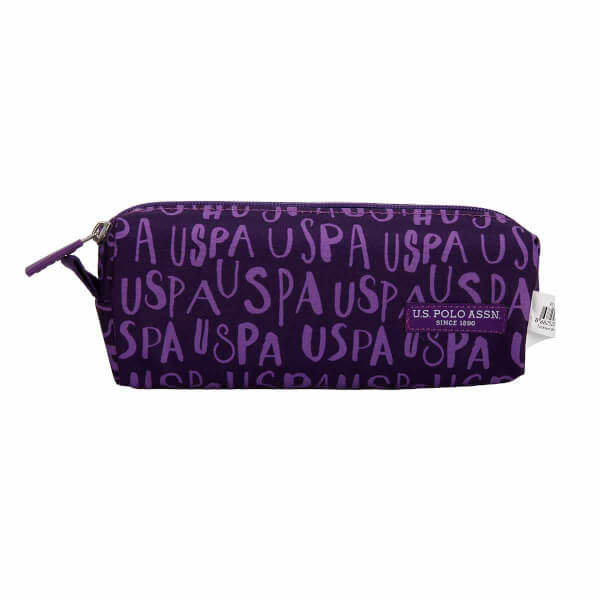 U.S. Polo Purple Patterned Pencil Case PLKLK22118