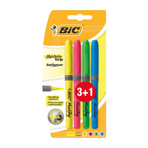 Выделитель Bic Brite Liner Grip Highlighter