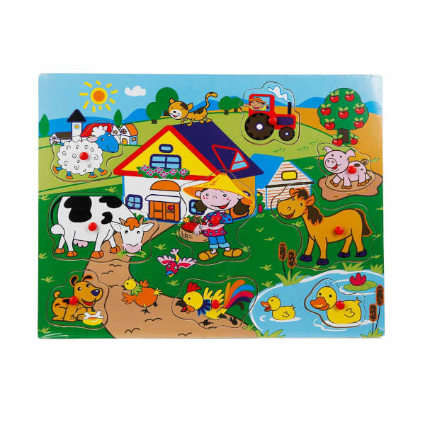 Woody Bultak Wood Puzzle Farm 9 Piece